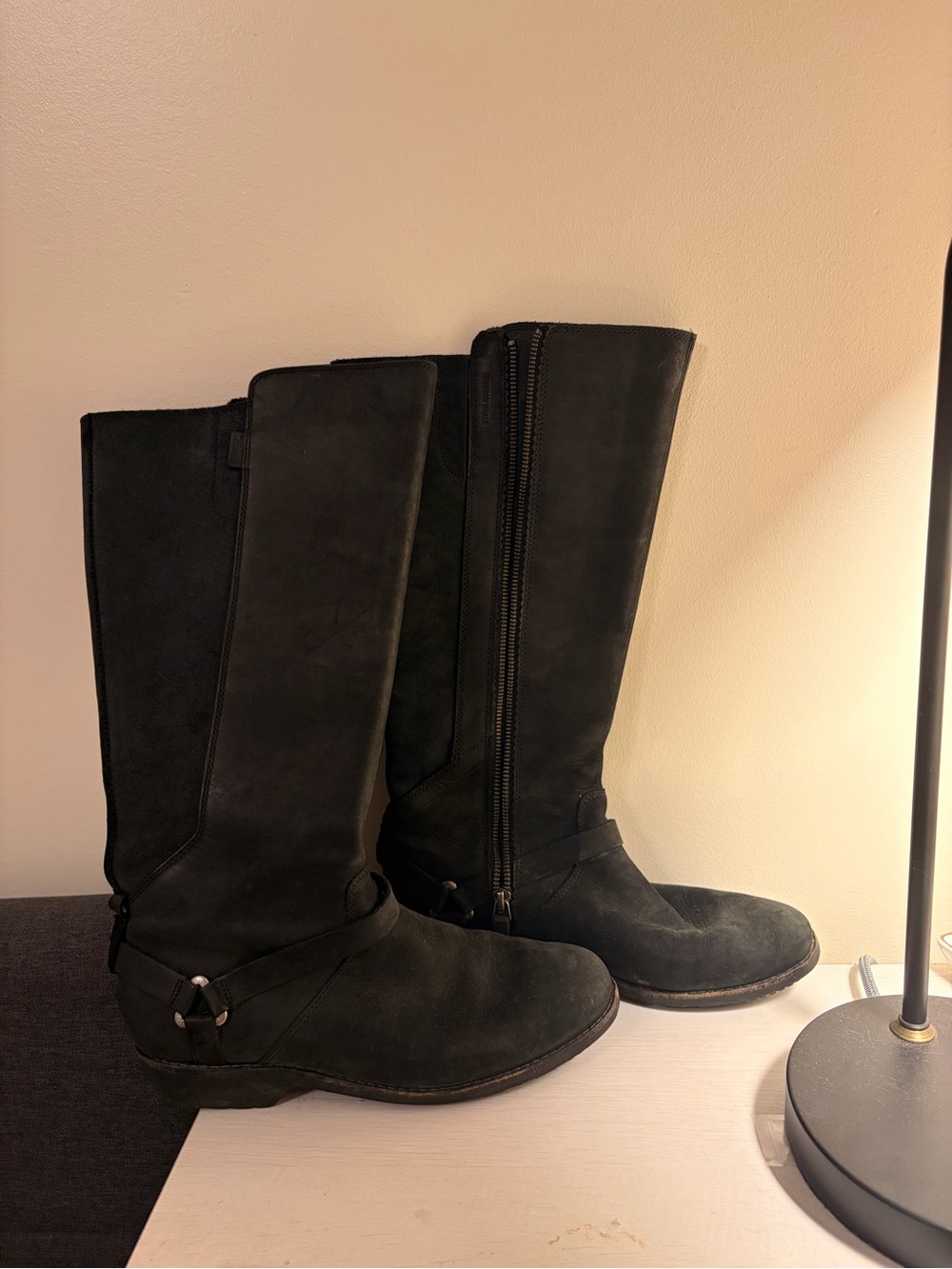 Teva Women's Black Tall Zip Riding Boots